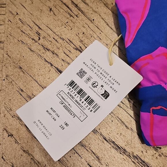 Maaji Reversible Floral Bikini Set Size L NWT - Picture 3 of 11